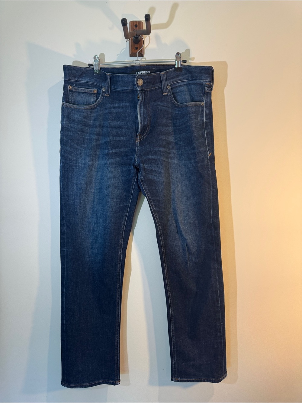 Express Men’s Dark Blue Bootcut Jeans